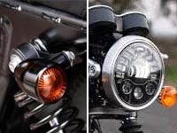 トライアンフ　ボンネビル　T1200 ヘットライト美品 トライアンフ ボンネビルT120 バイク用 H4 Hi/Lo LED ヘッドライト