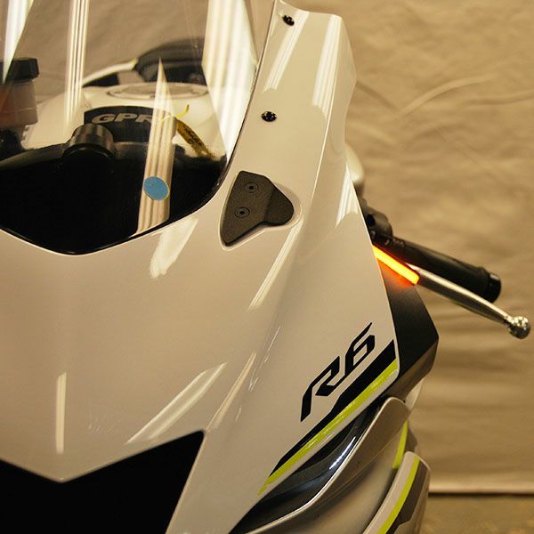 YZF R6 BN6 LEDウインカー&ミラーカバー セット NewRageCycles LEDフロントウィンカー YZF-R6 17- : モトパーツ バイク