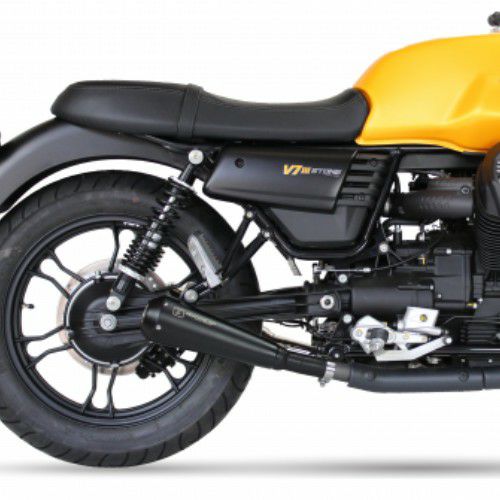 V7 III スリップオンマフラー 左右2本出し ブラック IRONHEAD | バイク