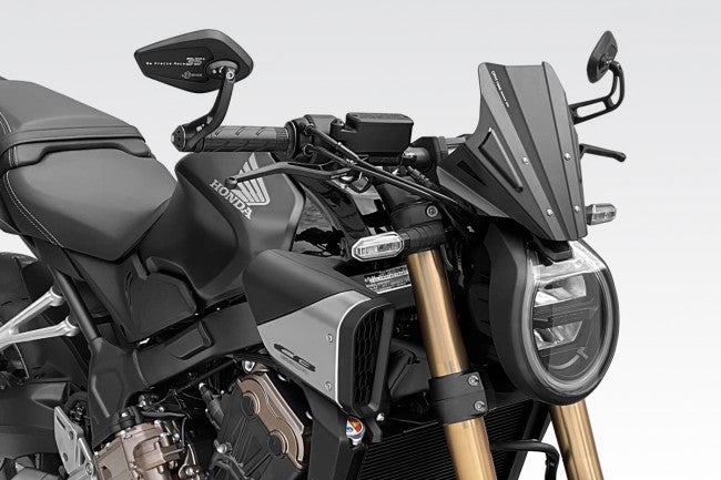 puig ウインドスクリーン CB650R 24年式用 セール】CB650R 24- ウインドスクリーン アルミ製 ブラック DPM