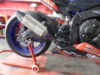 YZF-R1/R1M 15-20 フレイムチタンマフラー+触媒デリートパイプ