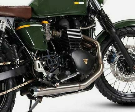 トライアンフ　ボンネビルT100 純正マフラー 2005年式　空冷キャブ車 トライアンフ ボンネビルT100 キャブ車 純正 スポーツマフラー