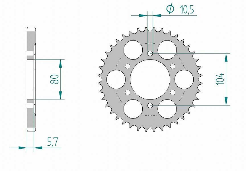 AFAM（アファム）リアスプロケット 525-42 | バイクカスタムパーツ専門