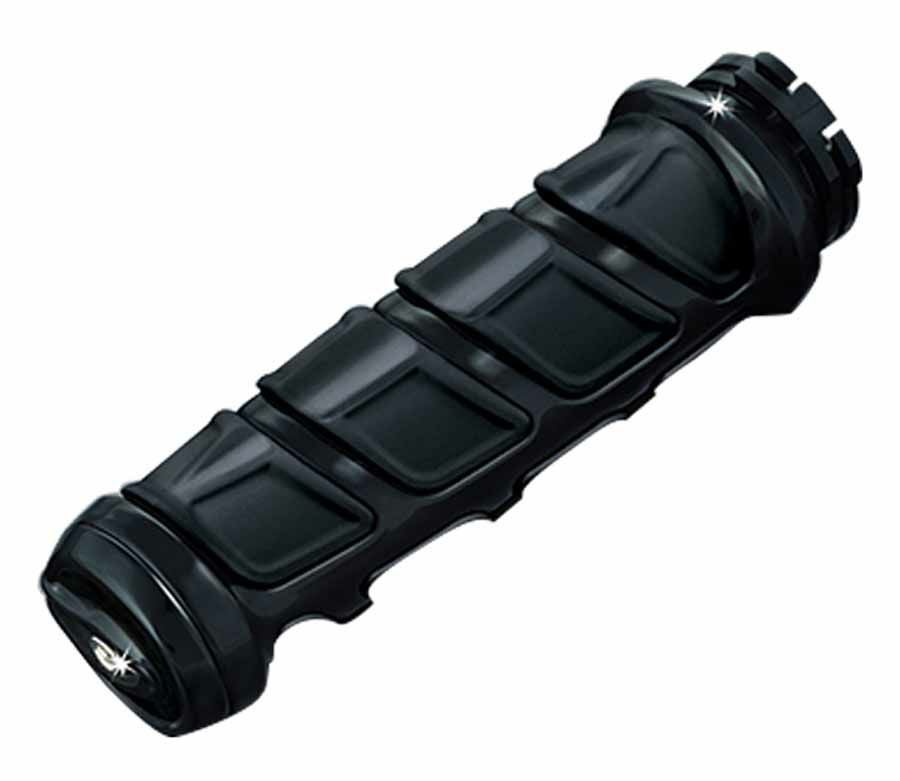 KURYAKYN KINETICグリップ ブラック 1ペア 1インチハンドルバー対応-01