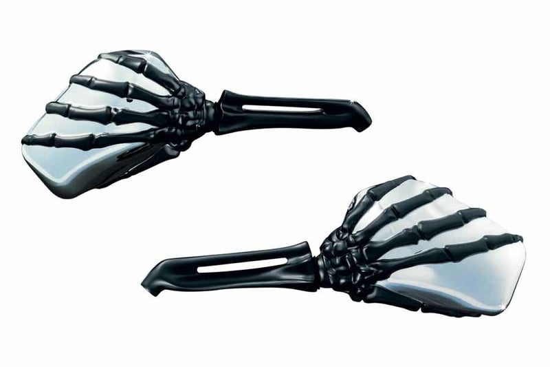 KURYAKYN スケルトンハンドルミラー ブラックステム ペア 汎用_1