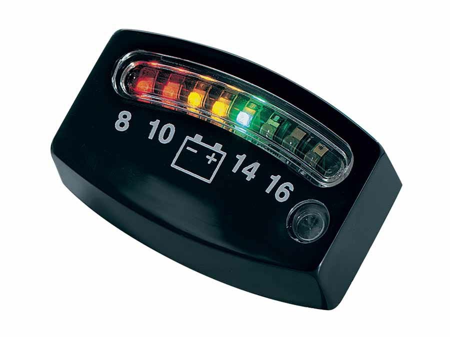 クリアキン LEDバッテリーゲージ 12V ブラック-01