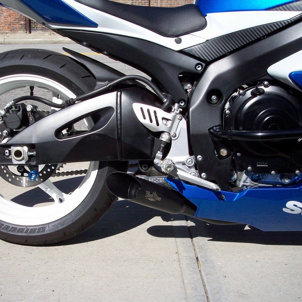 VOODOO ショーティ スリップオン・マフラー ブラック GSX-R750/600 06-07-03