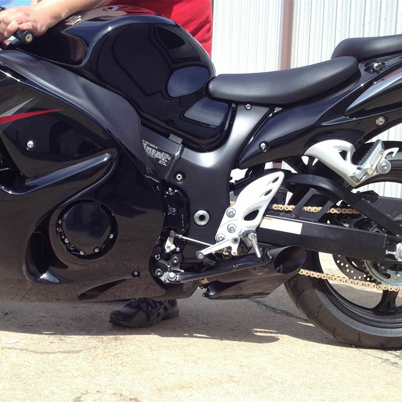 VOODOO ショーティ スリップオン・マフラー ブラック GSX1300R 隼 08-17-03
