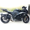 VOODOO パフォーマンス スリップオン・マフラー ブラック GSX-R1000 12-16-03