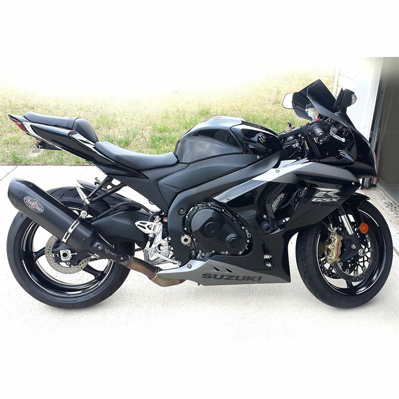 VOODOO パフォーマンス スリップオン・マフラー ブラック GSX-R1000 12-16-03