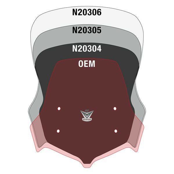 National Cycle VSTREAM ウィンドスクリーン XT1200 Super Tenere 18.5インチ 10-13-03