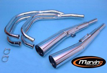 リンcb400Ｔcb250tcb400n cb250n マービングマフラー HONDA CB250NCB400N ホーク3 【響】 サイドクロス管 二重加工 マフラー