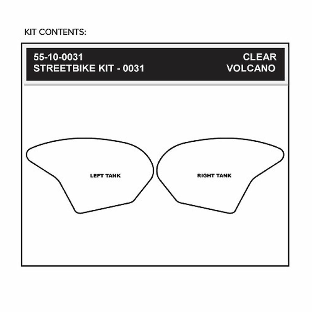 STOMPGRIP トラクションパッド(タンク)キット ZX-6R/RR 05-06(クリア)-02