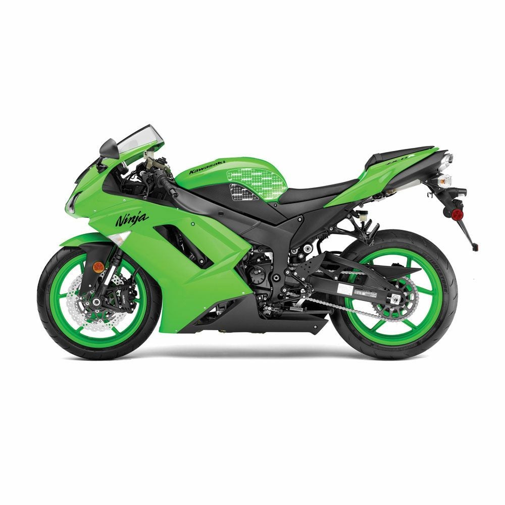 STOMPGRIP トラクションパッド(タンク)キット ZX-6R/RR 07-08(ブラック