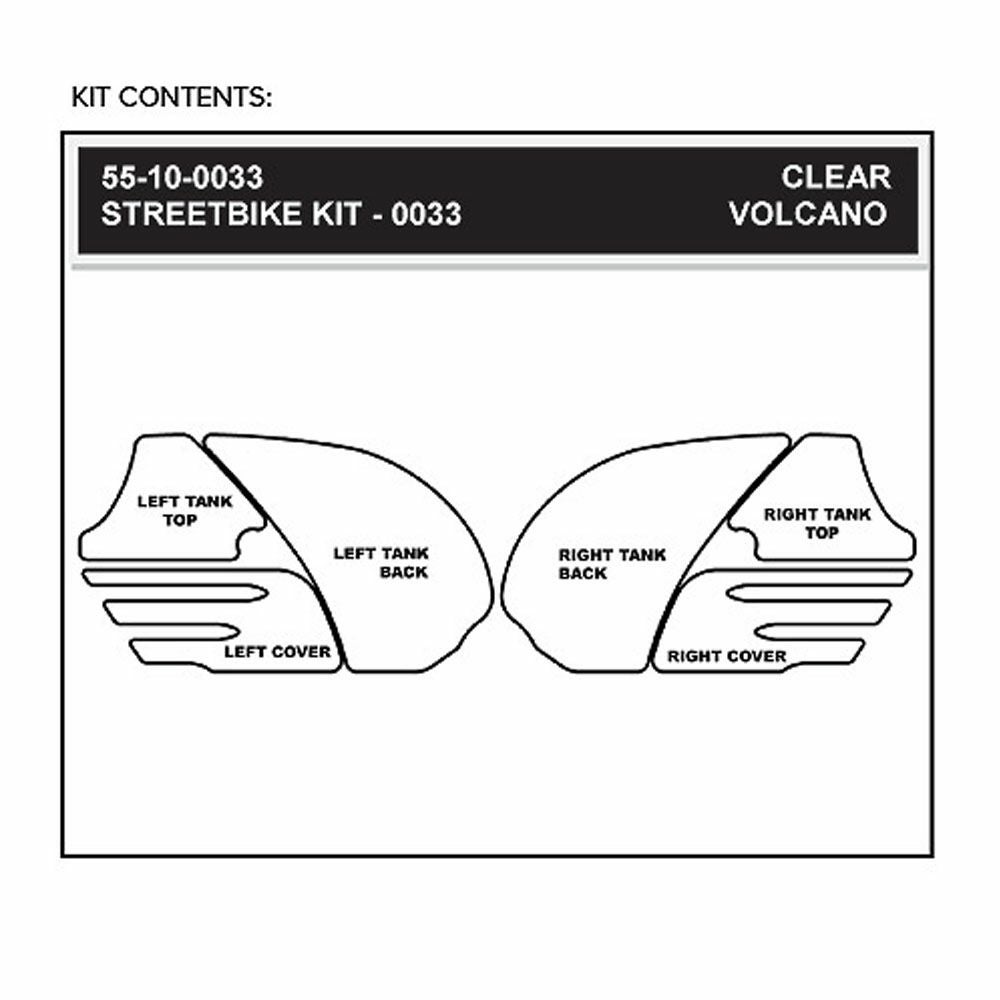 STOMPGRIP トラクションパッド(タンク)キット ZX-14R 06-11(ブラック