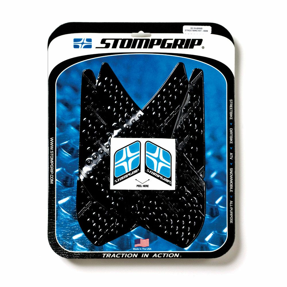 STOMPGRIP トラクションパッド(タンク)キット ZX-6R/RR 07-08(ブラック