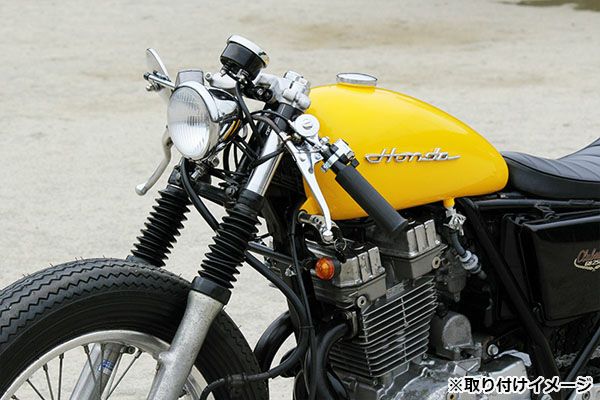 gb250 ロッカーズ風　ヘッドライトステー　ヘッドライト同封 グッズ(GOODS) ベイツライトステー CB400SS/GB250クラブマン | バイク