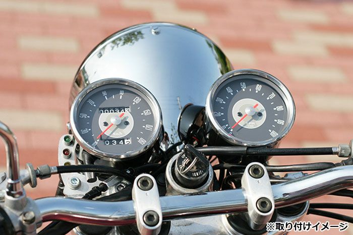 sr400 メーター　フェンダー グッズ(GOODS) 80φSMITHスタイルタコメーターキット SR400/500 03-08