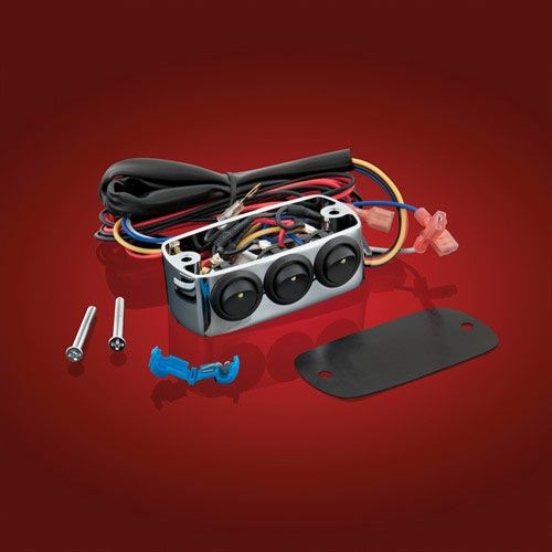 Motone トリプルボタン マイクロスイッチ 22ミリハンドル用 ブラック