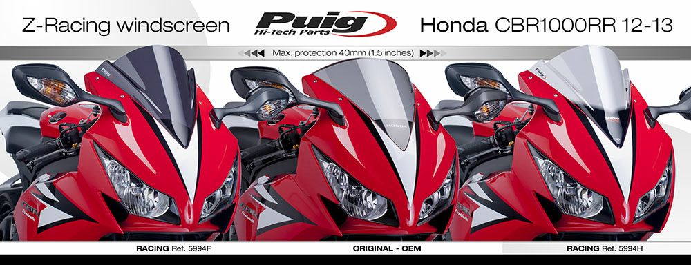 プーチ(Puig) レーシングスクリーン ダークスモーク CBR1000RR 12-16
