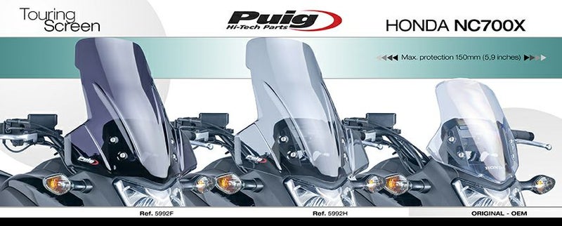 プーチ(Puig) ツーリングスクリーン スモーク NC700X/750X 12-15 5992H 