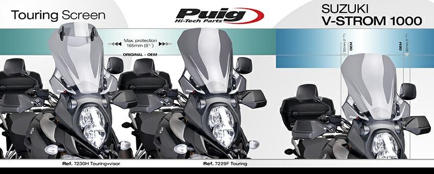 プーチ(Puig) ツーリングスクリーン クリア DL1000 V-ストローム 14