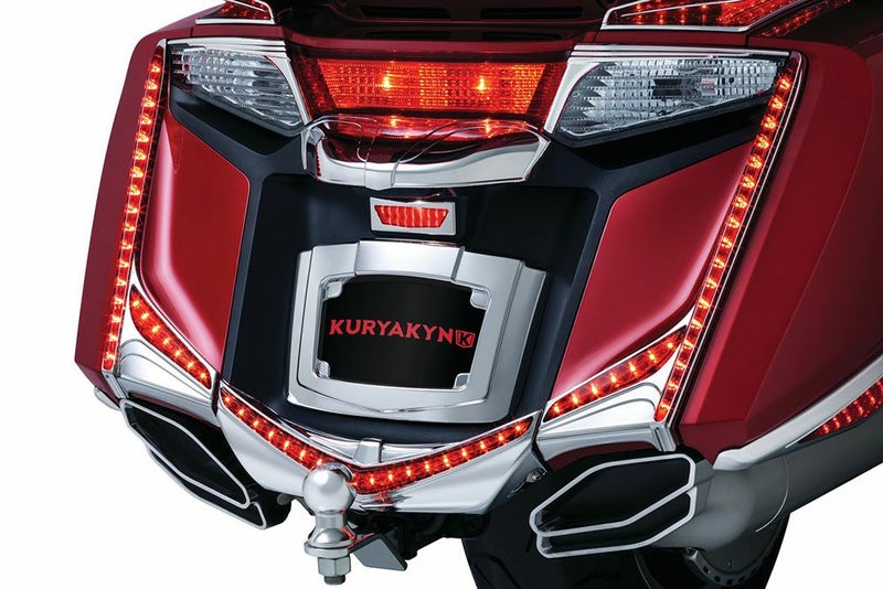 KURYAKYN L.E.D. リアフェンダーチップ レッドレンズ/クローム GL1800 F6B_3