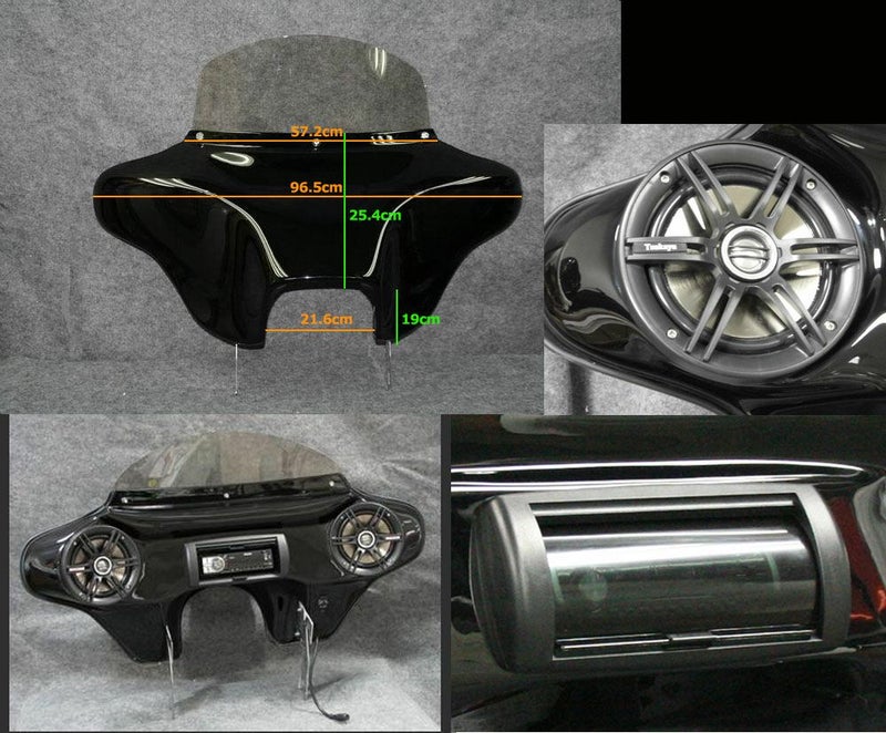 TSU バットウィングクラシック 6-1/2 フロントカウル フェアリング with フルステレオ VTX1300C/F （カバー無しフォーク用） 01-09_1