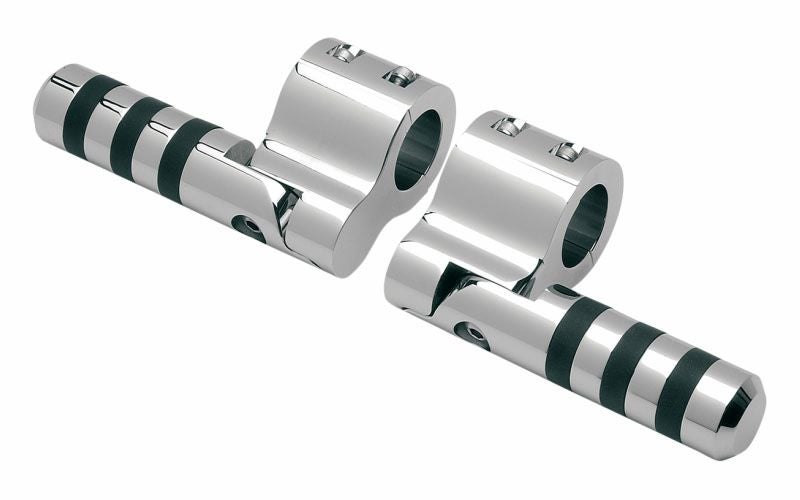 Lindby Custom エンジンガードフットペグ1-1/4"用 ワイドバンド クローム_1