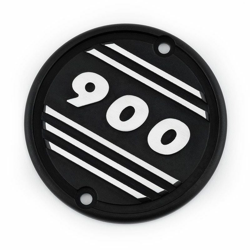 British Customs クラッチカバー 900　ブラック/ポリッシュ-02