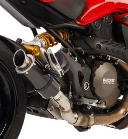 Ducati モンスター821 2014-17 スリップオンマフラー カーボン 