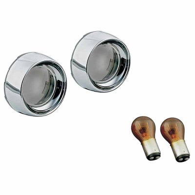 KURYAKYN DEEP DISHベゼル スモークレンズ VTX1800/1300 VN2000/1600 等_1