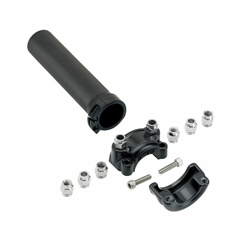 BILTWELL ウィスキースロットルアセンブリ シングルケーブル 7/8" ブラック-02