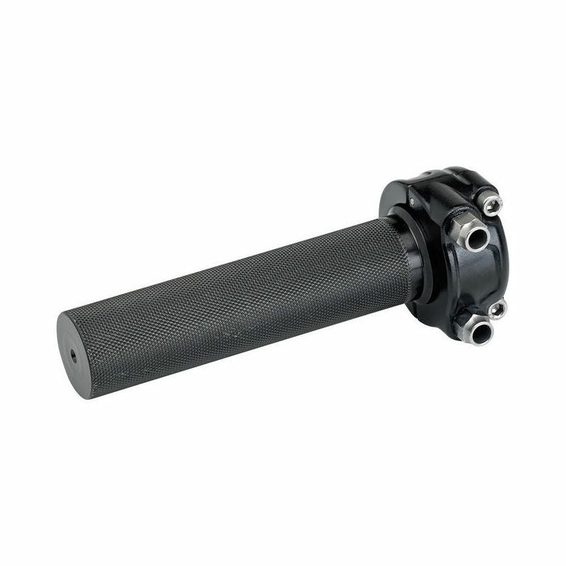 BILTWELL ウィスキースロットルアセンブリ デュアルケーブル 1" ブラック-01