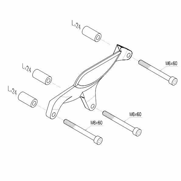 ライテック(Lightech) エンジンケースプロテクター クラッチ側 Ninja300 13-17 ECPKA003_2