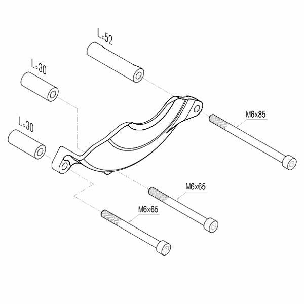 ライテック(Lightech) エンジンケースプロテクター ジェネレータ側 Ninja300 13-17 ECPKA004_2