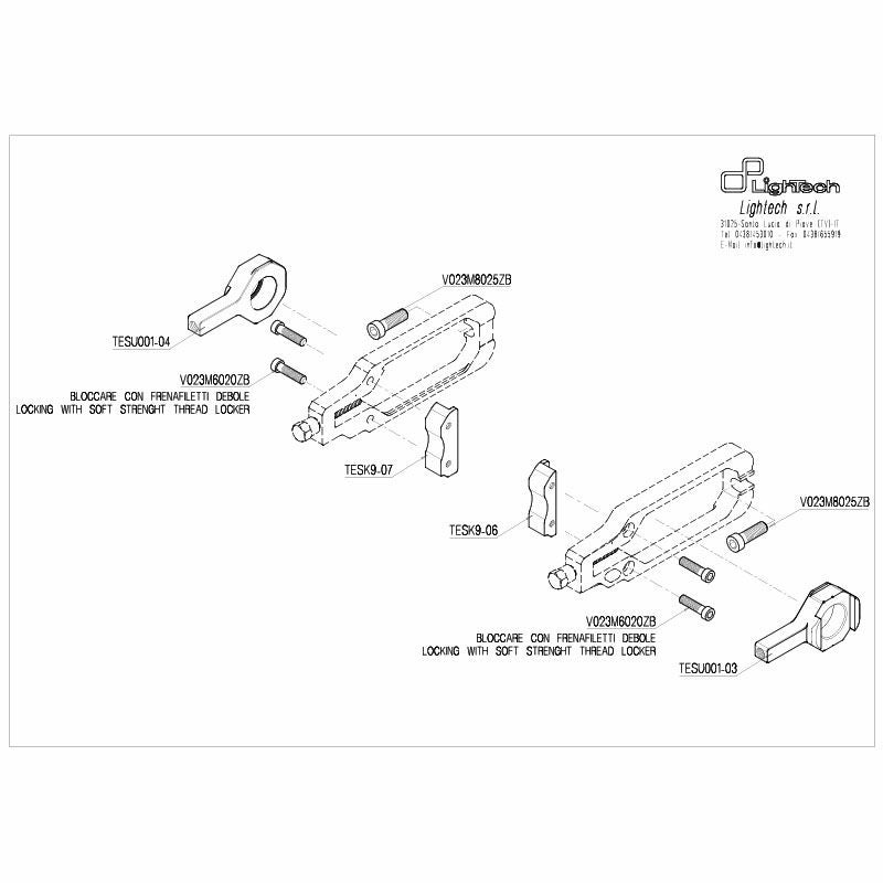ライテック(Lightech) チェーンアジャスター MT-09 15- TEYA002-03
