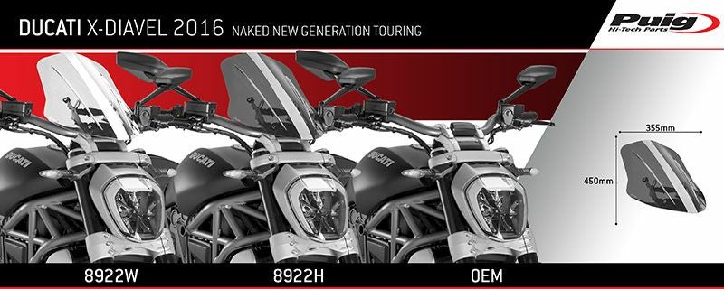 プーチ(Puig) ツーリングスクリーン スモーク X-ディアベル 8922H-02
