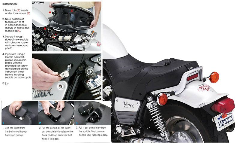 Corbin ガンファイター&レディシート Vmax1200 | バイクカスタムパーツ 