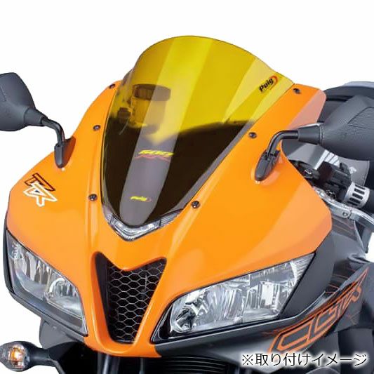 プーチ(Puig) レーシングスクリーン イエロー CBR600RR 07-12 4356G