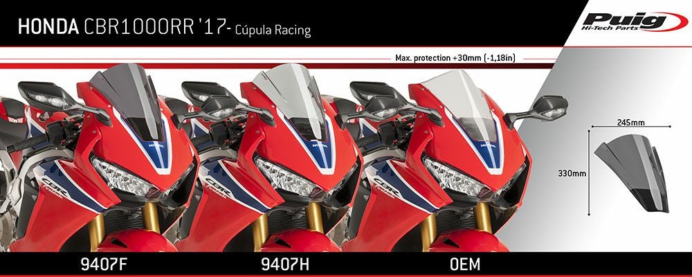 プーチ(Puig) レーシングスクリーン スモーク CBR1000RR/SP 17- 9407N