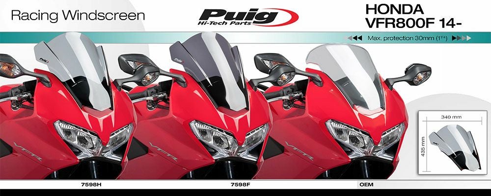 プーチ(Puig) レーシングスクリーン レッド VFR800F 7598R | バイク