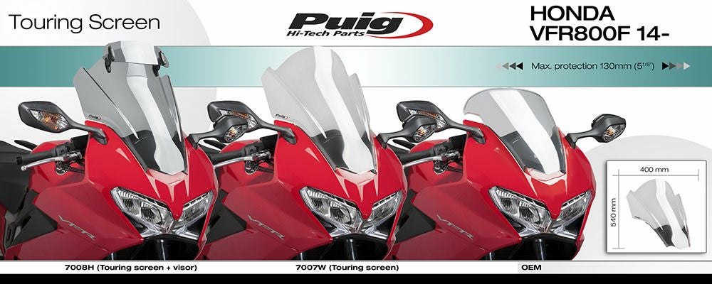 プーチ(Puig) ツーリングスクリーン ダークスモーク VFR800F 7007F-02