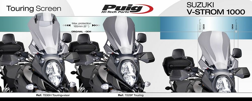 プーチ(Puig) ツーリングスクリーン ダークスモーク DL1000 V