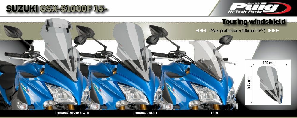 プーチ(Puig) ツーリングスクリーン クリア GSX-S1000F 15- 7640W-02