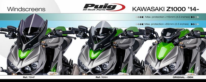 プーチ(Puig) スポーツスクリーン グリーン Z1000 14- 7011V | バイク 