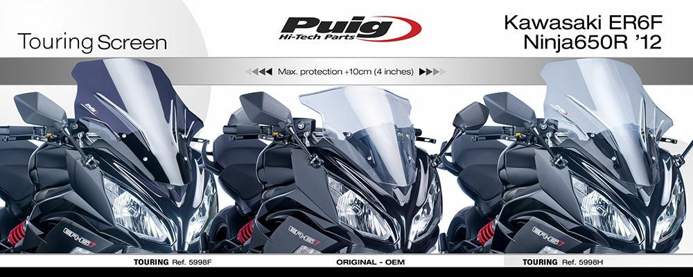 プーチ(Puig) レーシングスクリーン ブルー ER-6f/Ninja650 12-16 5998A-02