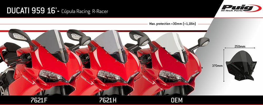 プーチ(Puig) レーシングスクリーン/R-RACER スモーク 1299 パニガーレ