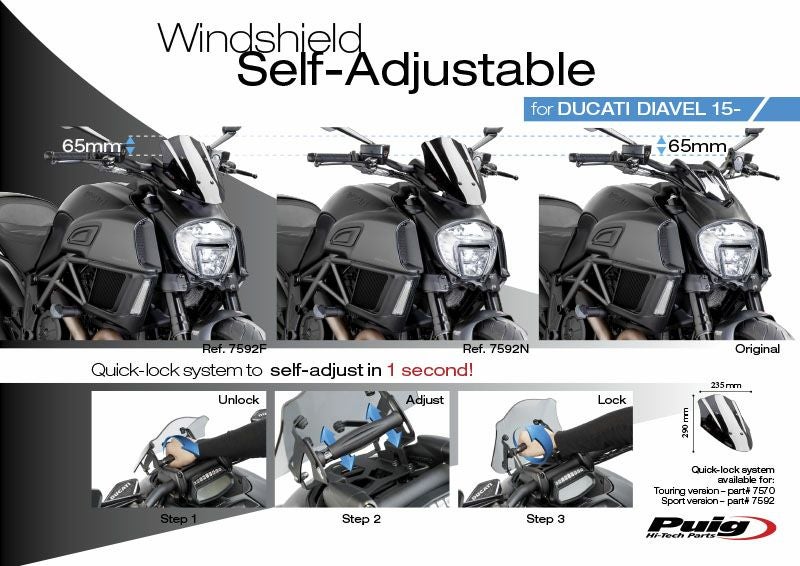 プーチ(Puig) スポーツスクリーン クリア ディアベル 14- 7592W-02