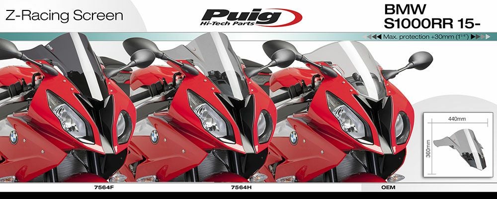 プーチ(Puig) レーシングスクリーン ブルー S1000RR 15- 7564A